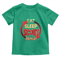 Funny Scout Toddler T Shirt Eat Sleep Scout Repeat Scouting Lovers Camping Hiking Outdoors
