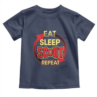 Funny Scout Toddler T Shirt Eat Sleep Scout Repeat Scouting Lovers Camping Hiking Outdoors