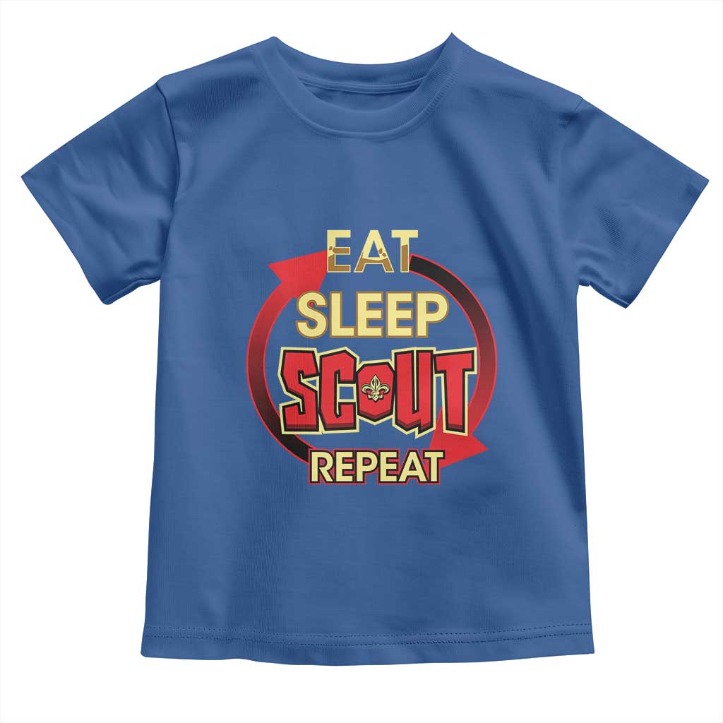 Funny Scout Toddler T Shirt Eat Sleep Scout Repeat Scouting Lovers Camping Hiking Outdoors