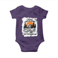 Scout Girl Baby Onesie I Scout Like A Girl Try To Keep Up Hiking Camping Scouting Lovers