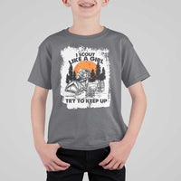 Scout Girl T Shirt For Kid I Scout Like A Girl Try To Keep Up Hiking Camping Scouting Lovers