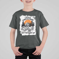 Scout Girl T Shirt For Kid I Scout Like A Girl Try To Keep Up Hiking Camping Scouting Lovers