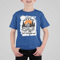 Scout Girl T Shirt For Kid I Scout Like A Girl Try To Keep Up Hiking Camping Scouting Lovers