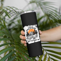 Scout Girl Skinny Tumbler I Scout Like A Girl Try To Keep Up Hiking Camping Scouting Lovers