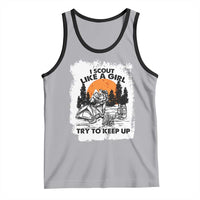 Scout Girl Tank Top I Scout Like A Girl Try To Keep Up Hiking Camping Scouting Lovers