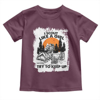 Scout Girl Toddler T Shirt I Scout Like A Girl Try To Keep Up Hiking Camping Scouting Lovers