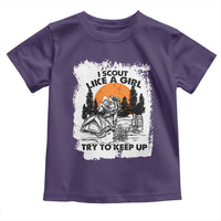 Scout Girl Toddler T Shirt I Scout Like A Girl Try To Keep Up Hiking Camping Scouting Lovers