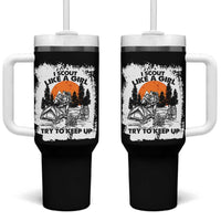 Scout Girl Tumbler With Handle I Scout Like A Girl Try To Keep Up Hiking Camping Scouting Lovers