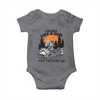 Scout Girl Baby Onesie I Scout Like A Girl Try To Keep Up Hiking Camping Scouting