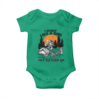 Scout Girl Baby Onesie I Scout Like A Girl Try To Keep Up Hiking Camping Scouting