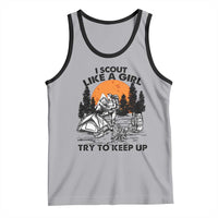 Scout Girl Tank Top I Scout Like A Girl Try To Keep Up Hiking Camping Scouting