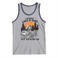 Scout Girl Tank Top I Scout Like A Girl Try To Keep Up Hiking Camping Scouting