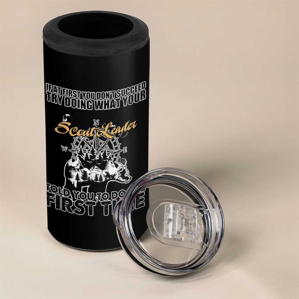 Funny Scouting Adventure 4 in 1 Can Cooler Tumbler Doing What Your Scout Leader Told You To Do Camping Compass