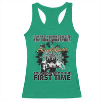 Funny Scouting Adventure Racerback Tank Top Doing What Your Scout Leader Told You To Do Camping Compass