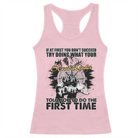 Funny Scouting Adventure Racerback Tank Top Doing What Your Scout Leader Told You To Do Camping Compass