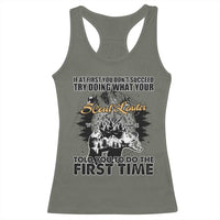 Funny Scouting Adventure Racerback Tank Top Doing What Your Scout Leader Told You To Do Camping Compass