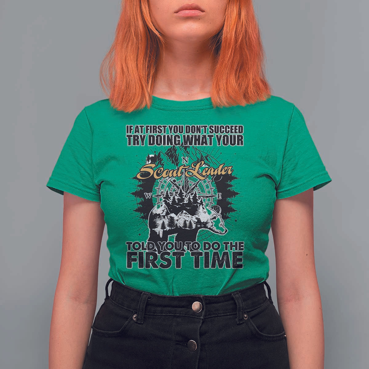 Funny Scouting Adventure T Shirt For Women Doing What Your Scout Leader Told You To Do Camping Compass