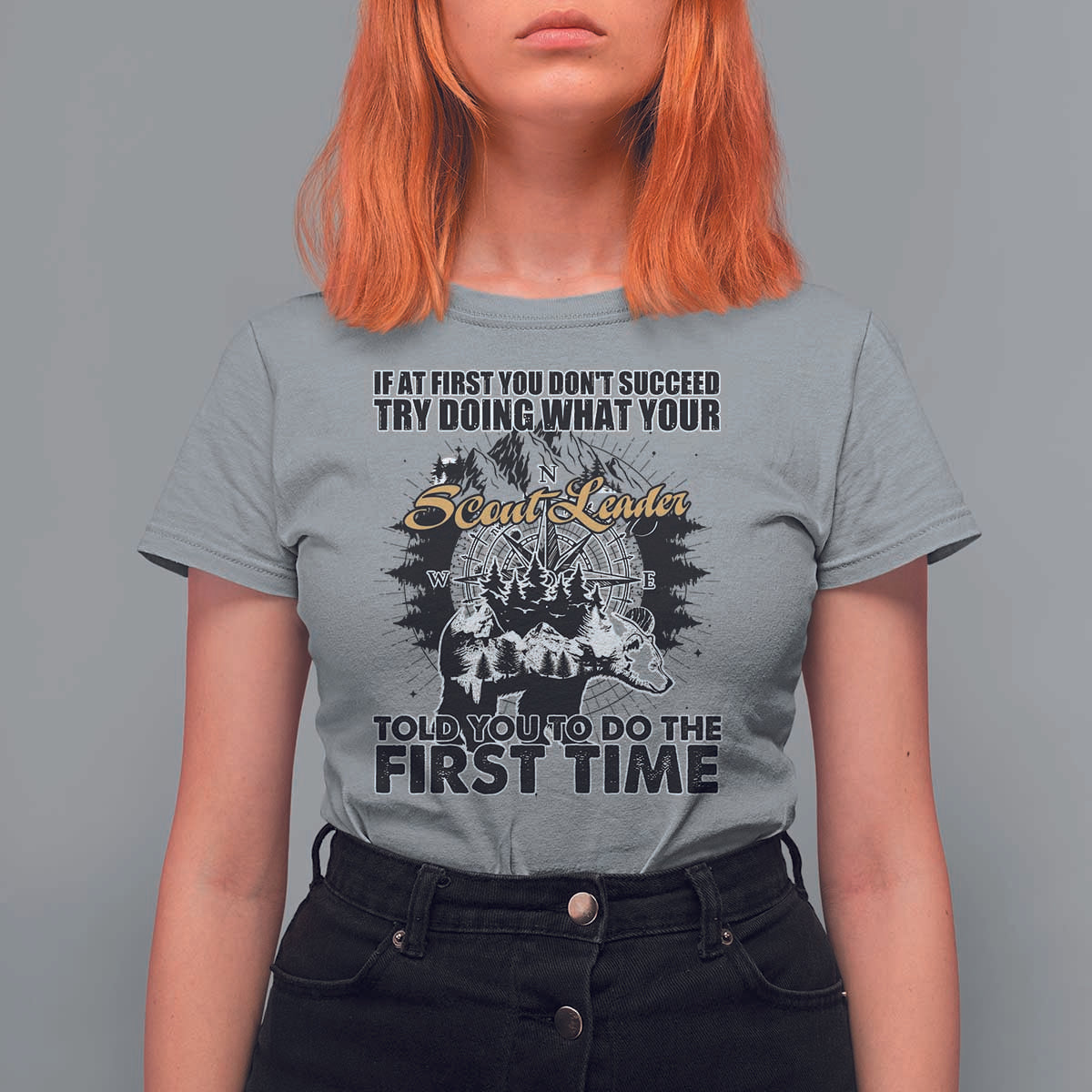Funny Scouting Adventure T Shirt For Women Doing What Your Scout Leader Told You To Do Camping Compass