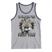 Funny Scouting Adventure Tank Top Doing What Your Scout Leader Told You To Do Camping Compass