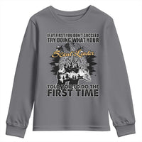 Funny Scouting Adventure Youth Sweatshirt Doing What Your Scout Leader Told You To Do Camping Compass
