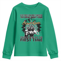 Funny Scouting Adventure Youth Sweatshirt Doing What Your Scout Leader Told You To Do Camping Compass