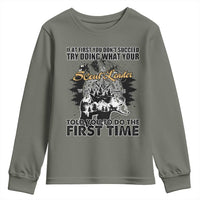 Funny Scouting Adventure Youth Sweatshirt Doing What Your Scout Leader Told You To Do Camping Compass