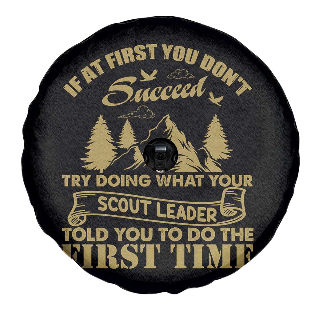 Funny Scouting Adventure Spare Tire Cover Doing What Your Scout Leader Told You To Do Camping Outdoors