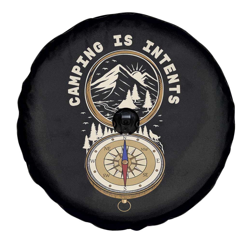 Funny Scout Camping Spare Tire Cover Camper Is Intents Compass Hiking Outdoors Adventure - Wonder Print Shop