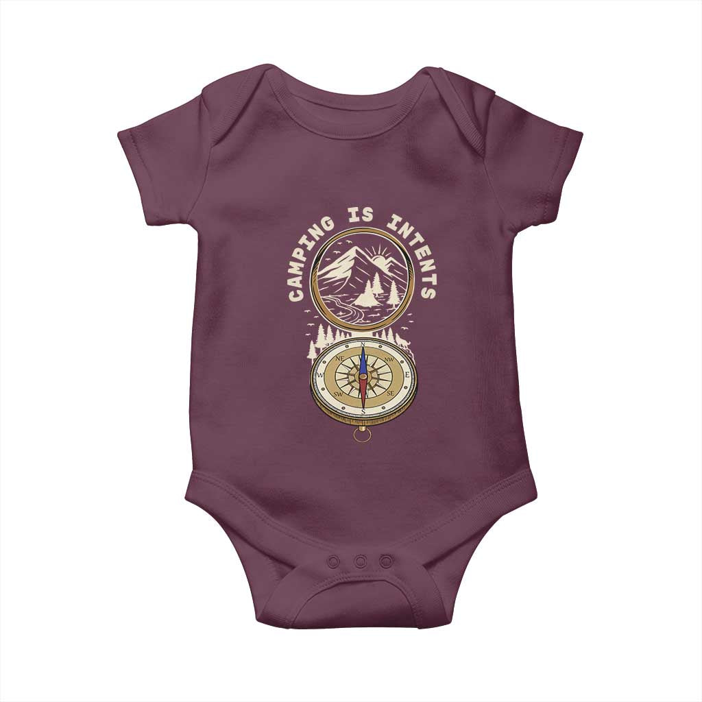 Funny Scout Camping Baby Onesie Camper Is Intents Compass Hiking Outdoors Adventure - Wonder Print Shop