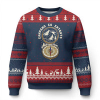 Funny Scout Camping Ugly Christmas Sweater Camper Is Intents Compass Hiking Outdoors Adventure - Wonder Print Shop