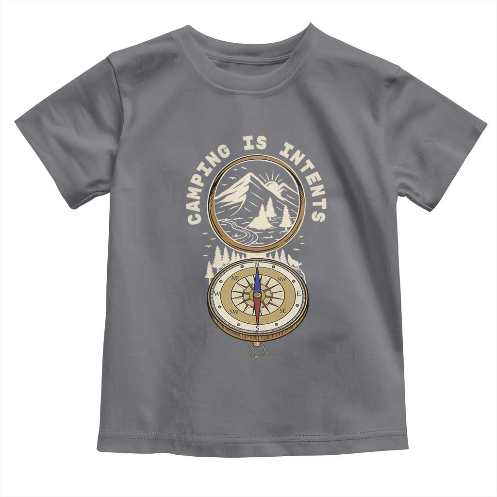 Funny Scout Camping Toddler T Shirt Camper Is Intents Compass Hiking Outdoors Adventure - Wonder Print Shop