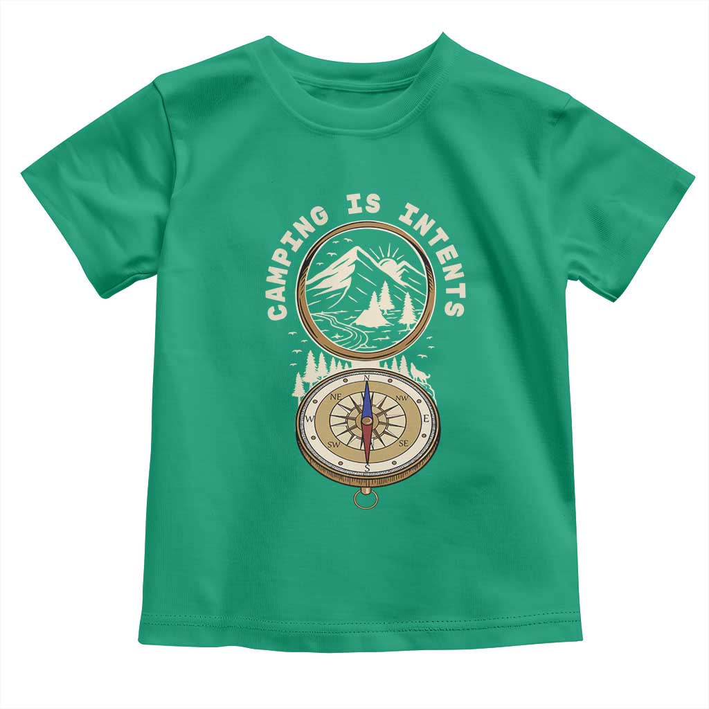 Funny Scout Camping Toddler T Shirt Camper Is Intents Compass Hiking Outdoors Adventure - Wonder Print Shop