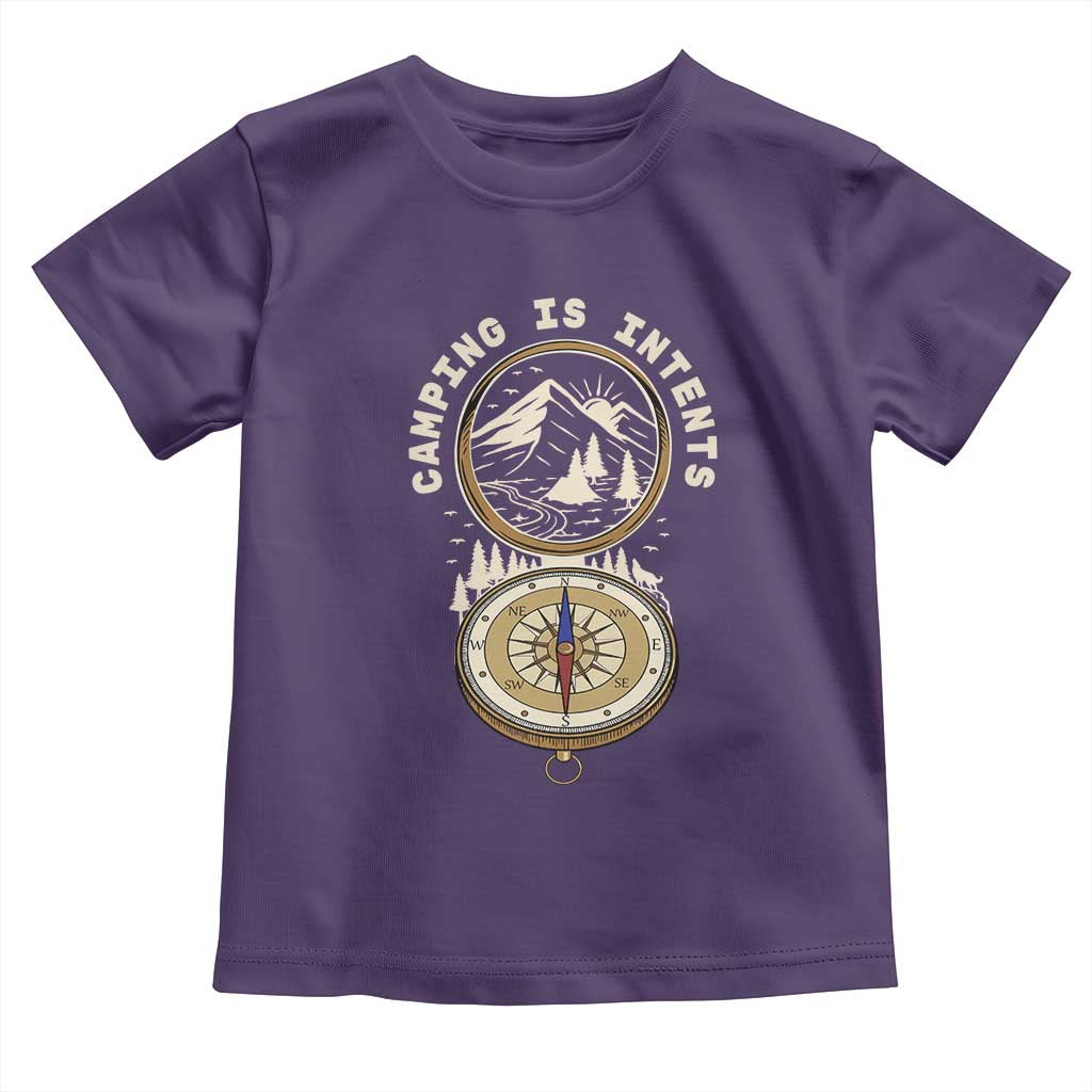 Funny Scout Camping Toddler T Shirt Camper Is Intents Compass Hiking Outdoors Adventure - Wonder Print Shop