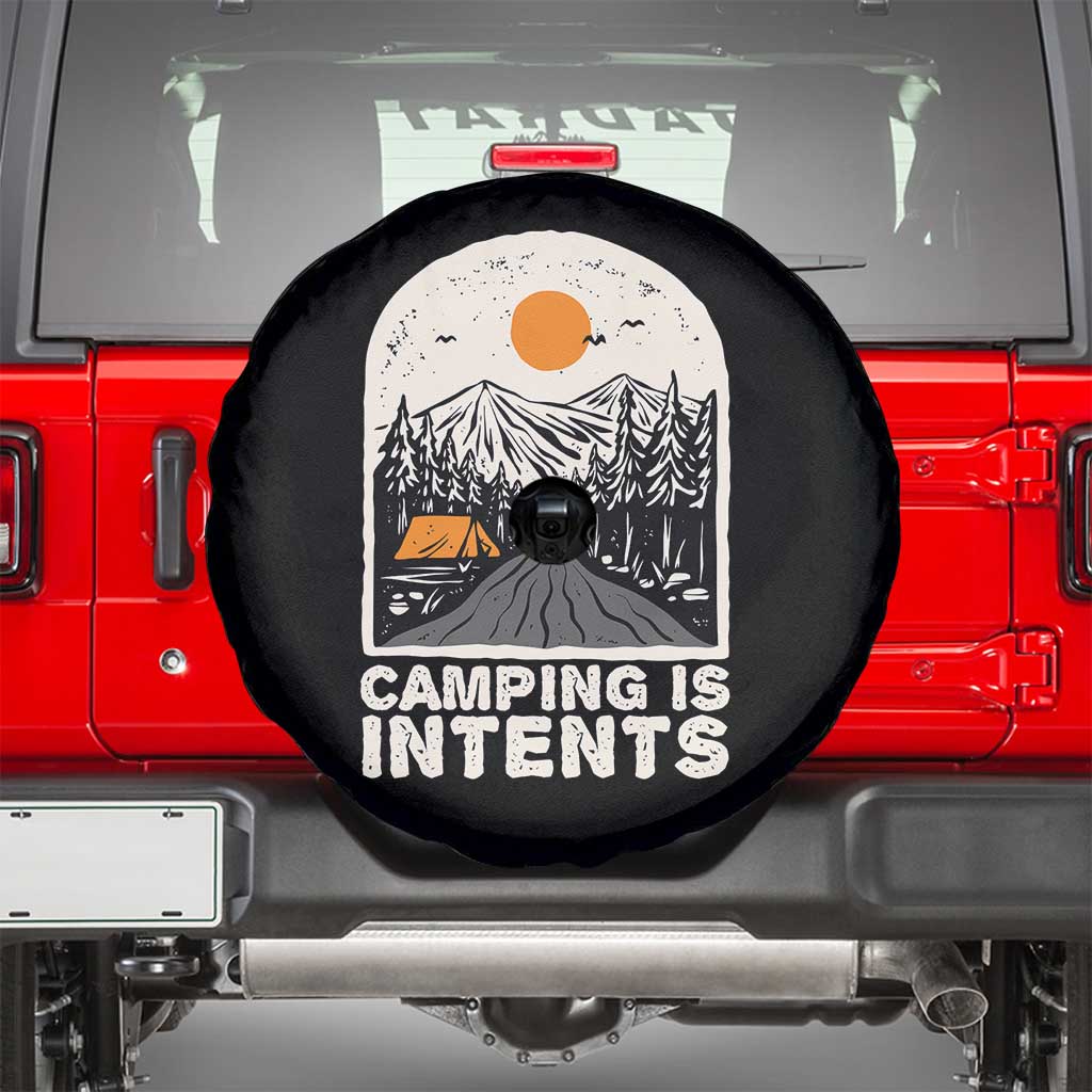 Funny Scout Camping Spare Tire Cover Camping Is Intents Hiking Outdoors Adventure - Wonder Print Shop