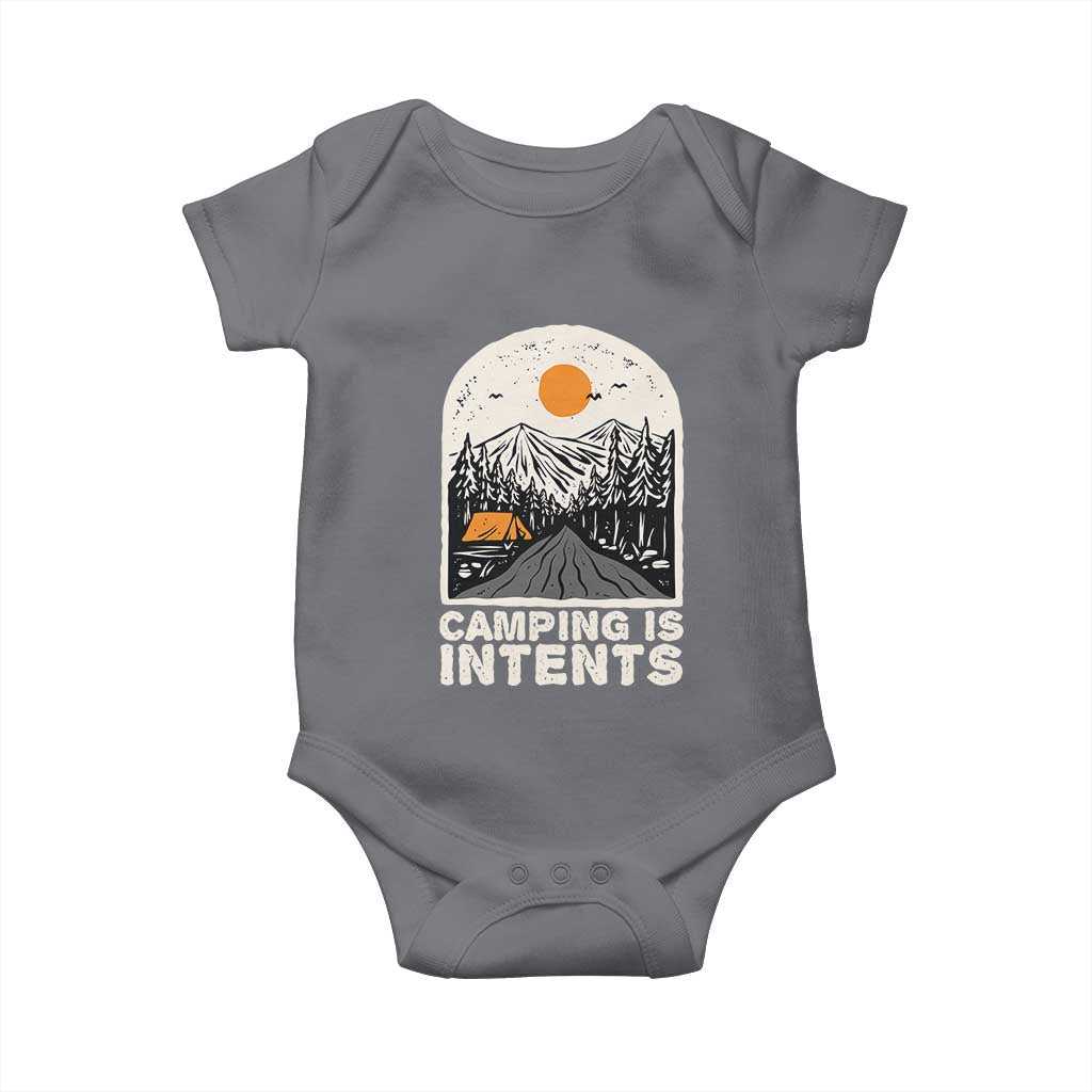 Funny Scout Camping Baby Onesie Camping Is Intents Hiking Outdoors Adventure - Wonder Print Shop
