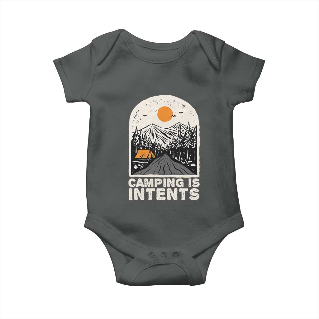 Funny Scout Camping Baby Onesie Camping Is Intents Hiking Outdoors Adventure - Wonder Print Shop