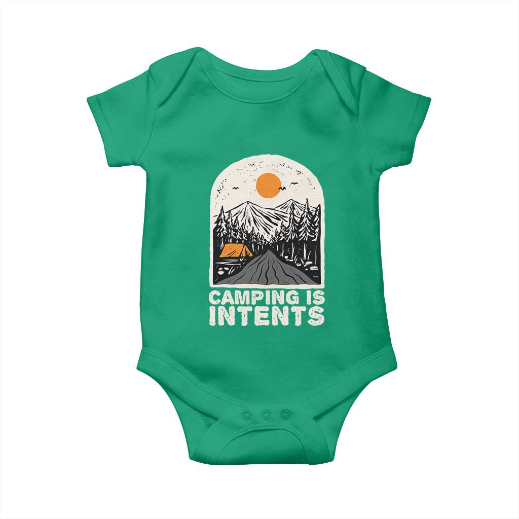 Funny Scout Camping Baby Onesie Camping Is Intents Hiking Outdoors Adventure - Wonder Print Shop