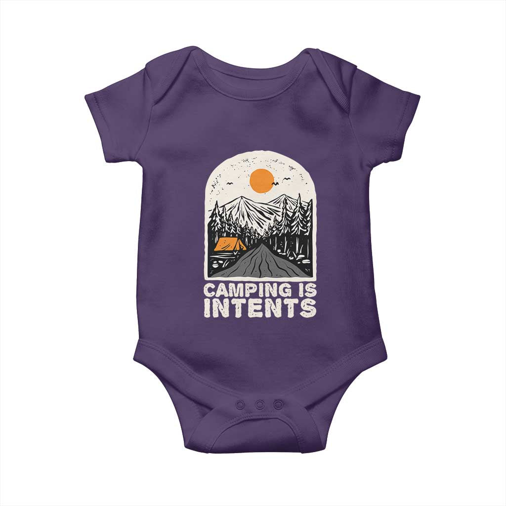 Funny Scout Camping Baby Onesie Camping Is Intents Hiking Outdoors Adventure - Wonder Print Shop