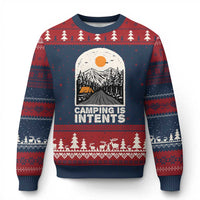 Funny Scout Camping Ugly Christmas Sweater Camping Is Intents Hiking Outdoors Adventure - Wonder Print Shop