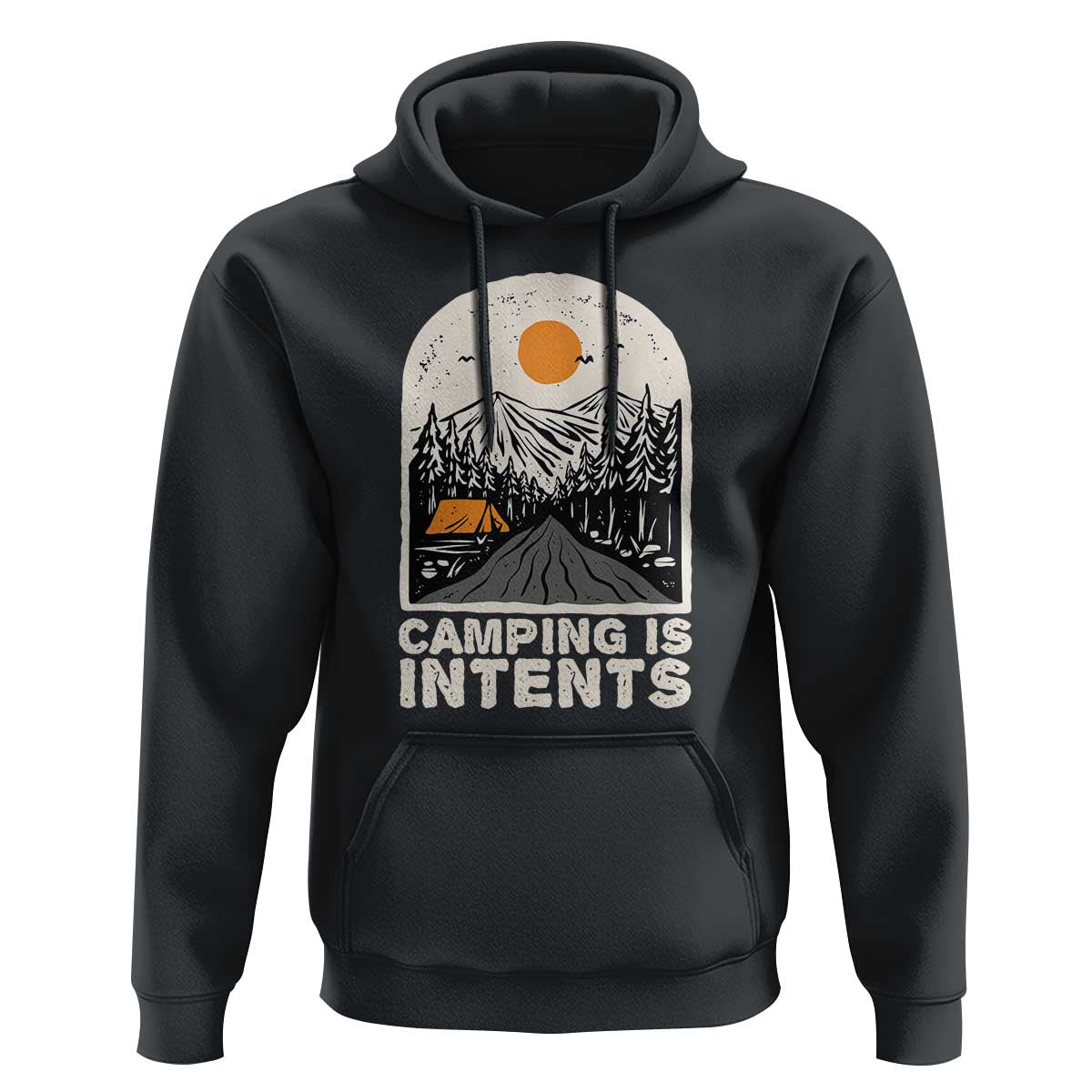 Funny Scout Camping Hoodie Camping Is Intents Hiking Outdoors Adventure TS02