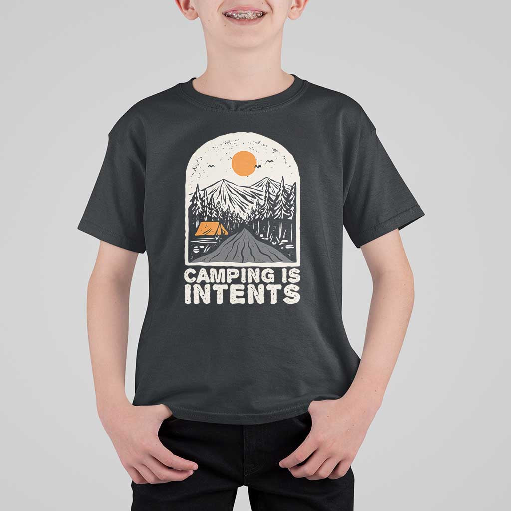 Funny Scout Camping T Shirt For Kid Camping Is Intents Hiking Outdoors Adventure - Wonder Print Shop
