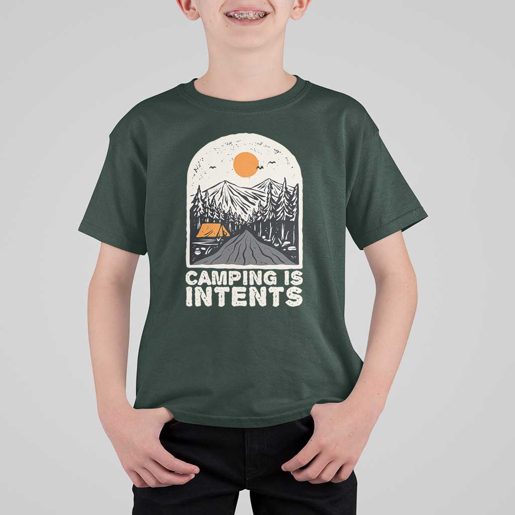Funny Scout Camping T Shirt For Kid Camping Is Intents Hiking Outdoors Adventure - Wonder Print Shop
