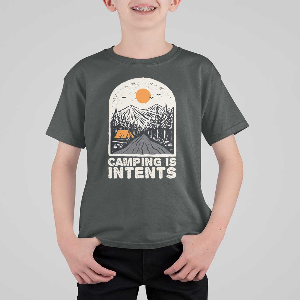 Funny Scout Camping T Shirt For Kid Camping Is Intents Hiking Outdoors Adventure - Wonder Print Shop