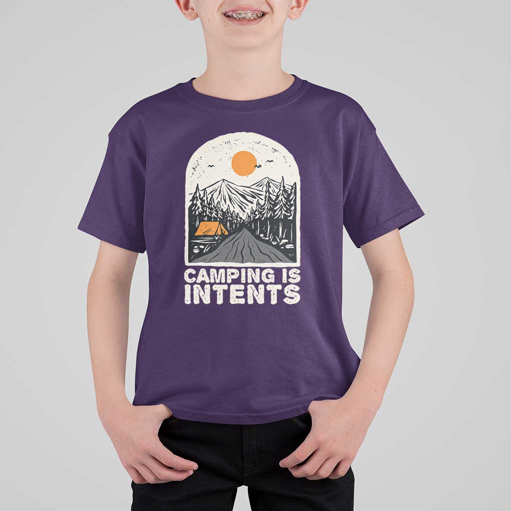 Funny Scout Camping T Shirt For Kid Camping Is Intents Hiking Outdoors Adventure - Wonder Print Shop