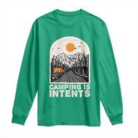 Funny Scout Camping Long Sleeve Shirt Camping Is Intents Hiking Outdoors Adventure - Wonder Print Shop