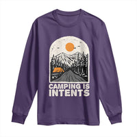 Funny Scout Camping Long Sleeve Shirt Camping Is Intents Hiking Outdoors Adventure - Wonder Print Shop