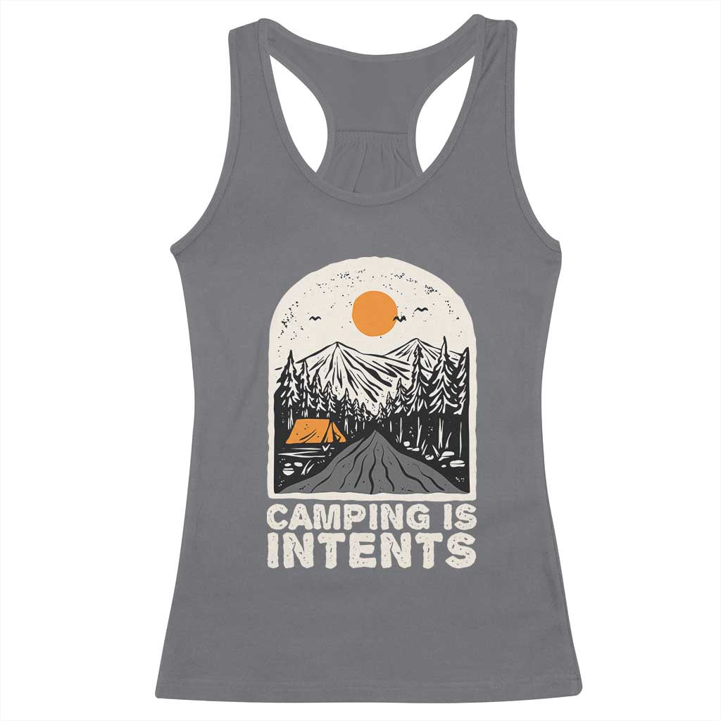 Funny Scout Camping Racerback Tank Top Camping Is Intents Hiking Outdoors Adventure - Wonder Print Shop