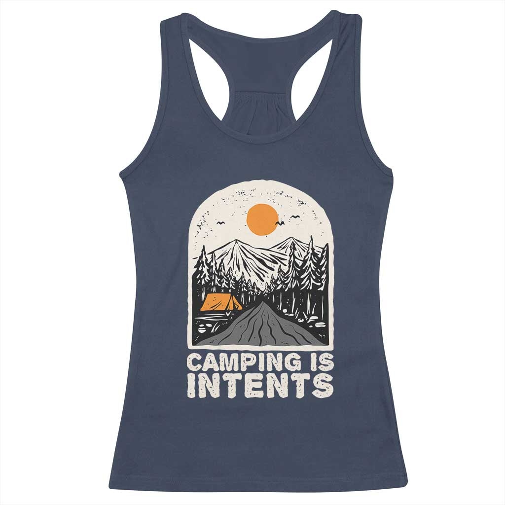 Funny Scout Camping Racerback Tank Top Camping Is Intents Hiking Outdoors Adventure - Wonder Print Shop