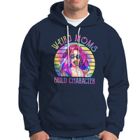 Funny Mom Life Mother's Day Retro Weird Moms Build Character Cool Tattoo Mom Tie Dye Hoodie - Wonder Print Shop