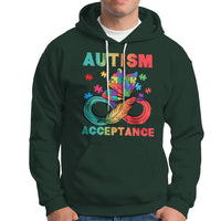 Autism Awareness Autism Acceptance Red Instead Infinity Rainbow Butterfly Autistic Support Neurodiversity Hoodie - Wonder Print Shop